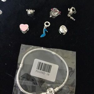 European in Pandora charms with bracelet